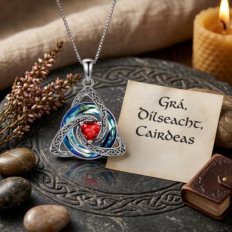 Celtic Knot Birthstone Amulet